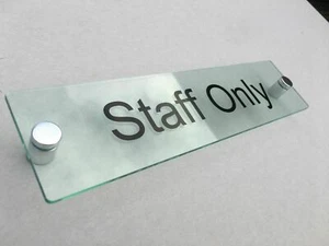 Office Door Wall House Number Sign Plaque- Quality Glass Effect Acrylic Perspex - Picture 1 of 2