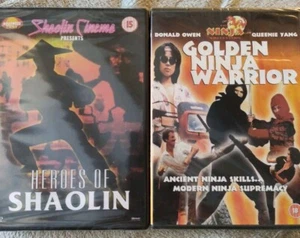 HEROES OF SHAOLIN & Golden Ninja Warrior DVD 🌀 Shaolin Cinema DVD R2 UK Pal - Picture 1 of 7