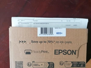 Epson 603+ NEW BLACK INK CARTRIDGE - Afbeelding 1 van 2