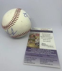 Aaron Nola And Jake Thompson Autographed Signed MLB Baseball JSA COA Phillies - Picture 1 of 5