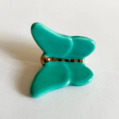 Nora Fleming Teal Butterfly Mini - Edición Limitada Retirada Nueva Foto 1 de 4