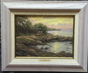 Limited Edition Thomas Kinkade Authentic Canvas Print Sunset on Monterey Bay - Picture 1 of 8