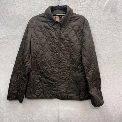 Burberry London Jacket Womens Small Brown Quilted Nova Check Lined Coat - Image 1 of 4
