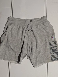 Champion Shorts Herren Large grau Fleece Sweat elastische Taille Logo Größe (L) Large - Bild 1 von 6