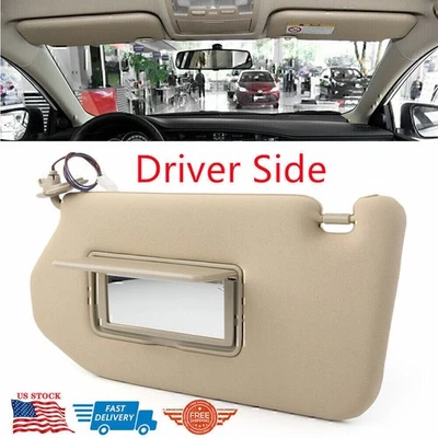 Left Tan Sun Visor with Light for 2013-2018 Pathfinder 2014-2017 Infiniti QX60 Foto 1 de 4