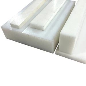 1/2" x 1-1/4" x 26", barra de plástico HDPE, hoja, placa, blanco - Imagen 1 de 1