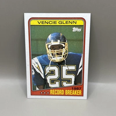 1988 Topps  Vencie Glenn # 2 RB Chargers - Image 1 of 2