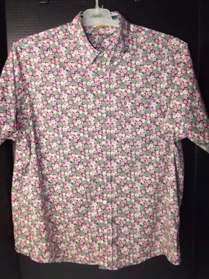 Camisa masculina hibisco havaiana ilha tropical desempenho luxo vintage Taylor GG - Imagem 1 de 4