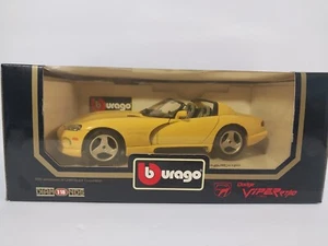 BURAGO DIAMONDS 1:18 DIECAST METAL yellow 1993 DODGE VIPER RT/10 #3065 - Picture 1 of 3