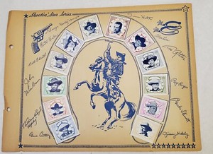 1947 Western Stars Hollywood Stamps of the Stars & Studios Complete Set Rogers