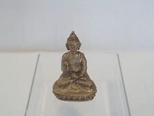 VINTAGE GILDED BRONZE BUDDHA DEITY SEATED WITH  FLOWING ROBES