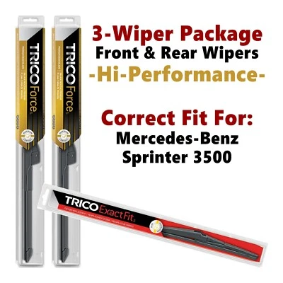Wipers 3 件装高性能适合 2010+ 梅赛德斯-奔驰 Sprinter 3500 25260/240/15I — 第 1/4 张图片