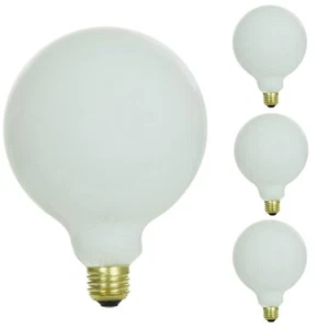 4Pack Clear Globe Light Bulb, E26 Medium Base, 60W, 2600K, 498LM, 120V, G40 - Picture 1 of 5