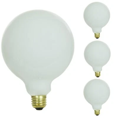4Pack Clear Globe Light Bulb, E26 Medium Base, 60W, 2600K, 498LM, 120V, G40 - Image 1 of 4
