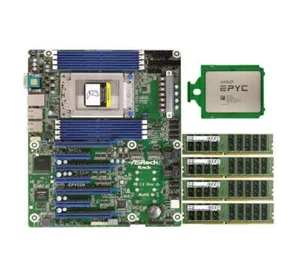 Asrock Rack EPYCD8 motherboard+ AMD EPYC 7642 48c/96t CPU +64G(4*16)2133P RAM - Photo 1/6