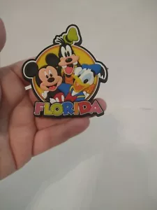 Disney World Florida Character Mickey Donald Goofy 3D Plastic Magnet 3.25"x3" - Picture 1 of 2