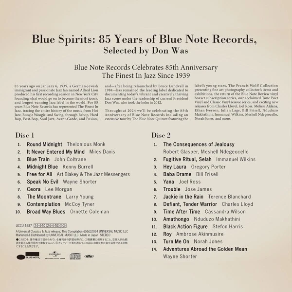 BLUE SPIRITS: 85 YEARS OF BLUE NOTE RECORDS  2 CD NEU - Bild 1 von 1