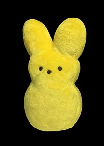 Peeps Plush Stuffed Yellow Easter Bunny Rabbit Basket Holiday Gift Decor 5in. - Picture 1 of 6