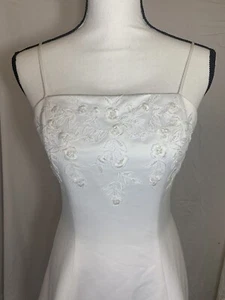 #18512 Braut Originals Brautkleid weiß Perlen Schleppe Größe 6 Marke - Bild 1 von 7