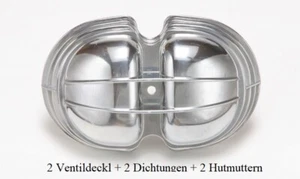 2 Ventildeckel Glanz poliert BMW R 100 90 80 60 65 45 / R100 R90 R80 R75 R45 neu - Bild 1 von 3