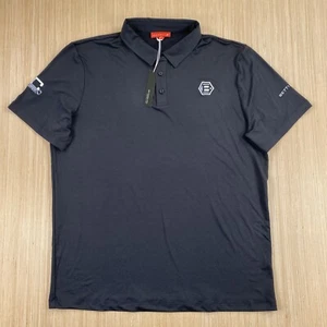 Camisa Polo Bettinardi Redvanly Para Hombres XL Negra Grande B Spellout Golf Flex Deporte - Imagen 1 de 17