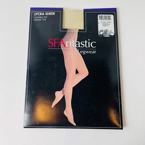 Nuevo de Lote Antiguo Pantimedias SFAntastic Seashell Talla A Lycra Control Transparente Top Sandalia Puntera - Imagen 1 de 4