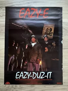 HOLY GRAIL ๐ถ๏ธ Eazy-E Eazy-Duz-It PROMO Poster 1988 Ruthless Records Hip Hop Rap - Picture 1 of 11
