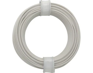 (1m = EUR 0,229) Kupfer-Litze flexibel 0,14 mm² Ring mit 10m WEISS   NEU - Bild 1 von 1