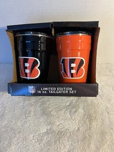 NFL Cincinnati Bengals Metal Solo Cups Set Of Two 16oz - Picture 1 of 6