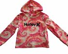 HURLEY Girls Hoodie Pullover Size Small PInk Tie Dye