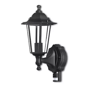 Outdoor 6 Sided Wall Lantern Security Light PIR Motion Sensor IP44 Waterproof - Picture 1 of 7
