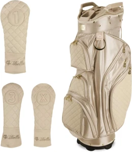 Ladies Golf Cart Bag, 3 Matching Head Covers, Lightweight 14 Way Golf Club Bag f - Picture 1 of 6