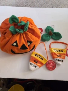Build A Bear Kleidung Halloween Kürbis Jack-o-Lantern Outfit BAB Candy Corn Bag - Bild 1 von 4