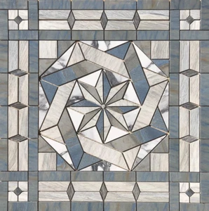 36" x 36" Tile Medallion - Happy Floors Macaubas tile (POLISHED finish) - Picture 1 of 3