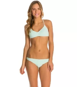 BIKINI VOLCOM BE MAYAN AQUA BANDEAU TRI CROP TOP COMPLETO O INFERIOR PEQUEÑA PEQUEÑO K344 - Imagen 1 de 13