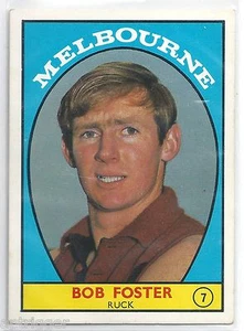 1968 A Scanlens # 7 Bob FOSTER Melbourne  Near Mint - Bild 1 von 1