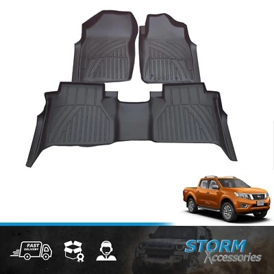 FOR NISSAN NAVARA NP300 AUTOMATIC 2015-2022 HEAVY DUTY 3D TAILORED FLOOR MATS  - Image 1 of 4