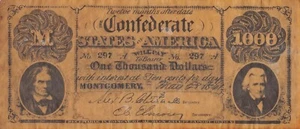 CSA $1000 5.28.1861 Facsimile / Copy on Antique Paper Qash15 - Picture 1 of 2