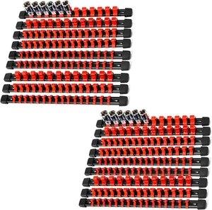 Organizador de Enchufes Herramientas ABS de Accionamiento - Soporte de Enchufe Rojo, Calidad Premium 18 Piezas - Imagen 1 de 12