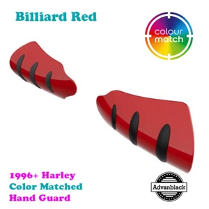 Billiard Red Hand Guard For Harley Touring Softails Road Street 1996+ - Picture 1 of 6