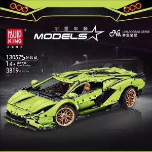 MOULD KING 13057S 1:8 Lamborghini Hyper Green Version with 3819 Pieces - Picture 1 of 9
