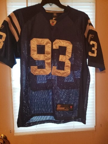 Dwight Freeney # 93 Indianapolis Colts NFL Mens Size 48 Blue Reebok Jursey Cover