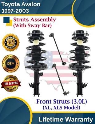 Puntales delanteros OE con barra estabilizadora para Toyota Avalon 1997-2003 3,0 L garantía de por vida Foto 1 de 4