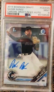 2019 Bowman Draft - Chrome Draft Pick Autographs #CDA-NN Nasim Nunez (AU, RC) - Picture 1 of 2
