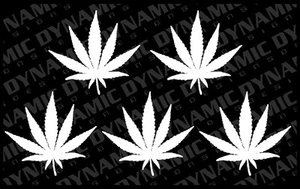 5 pack Pot Leaf cannabis medical marijuana sticker 420 weed car vinyl decal - Foto 1 di 1