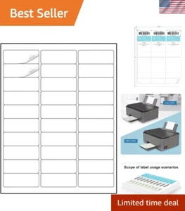 Versatile Confezione 3000 Etichette per Indirizzi 1" x 2-5/8" - Forte Adesivo e Stampabile - Foto 1 di 10