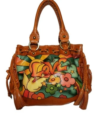 EDICIÓN LIMITADA. BOLSO DE MANO ISABELLA FIORE ARCO IRIS AMOR PALOMA FLORAL TATUAJE $795 Foto 1 de 4
