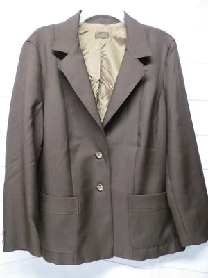 Винтажный женский коричневый блейзер из полиэстера Levi Strauss & Co размер 44 дюйма бюст - Изображение 1 из 4