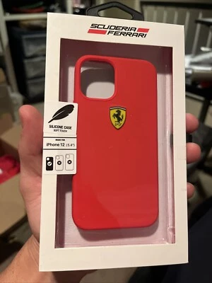 "Mini Estuche Rígido Oficial Ferrari Rojo Car Racing iPhone 12 5.4""" Foto 1 de 2