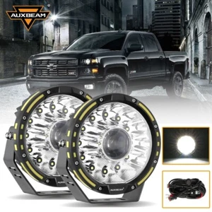 7" INCH Round 360-PRO Lens LED Driving Lights Spot Pods for Chevrolet Silverado - Picture 1 of 12